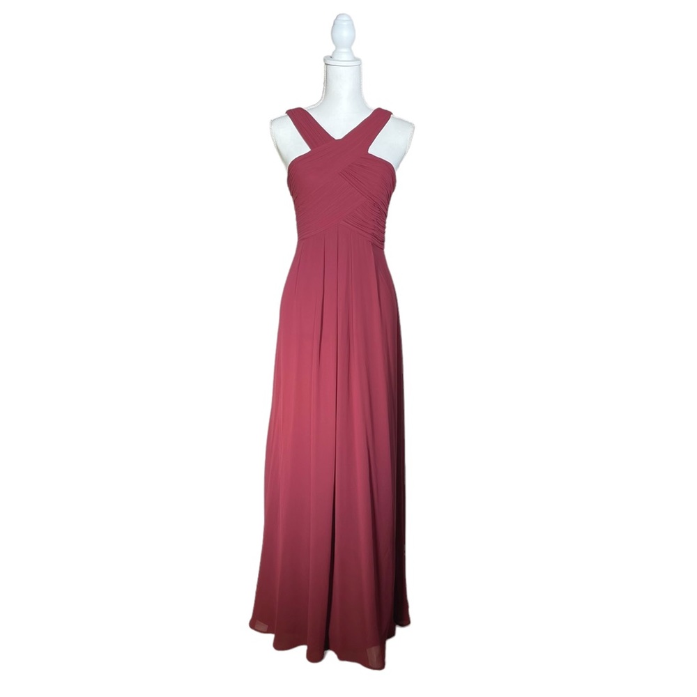 LevkOff Maxi Gown in Burgundy